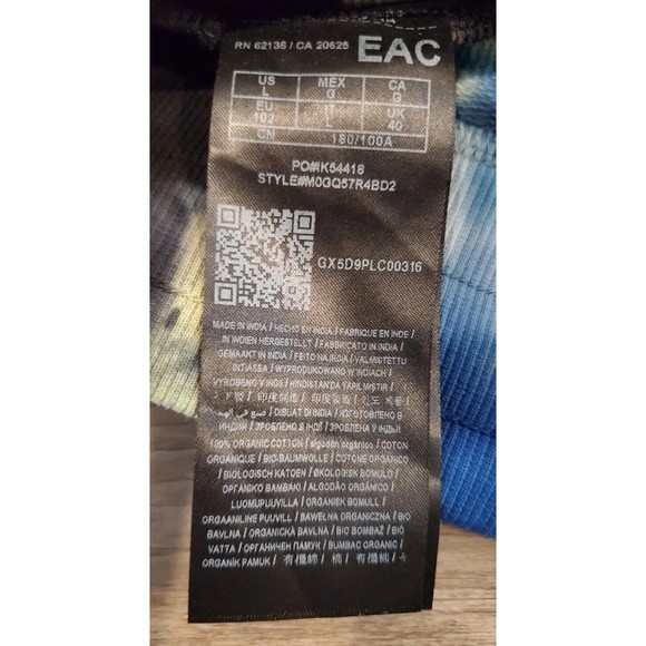 GUESS Tie Dye French Terry Cloth Sweat Shorts 7" Inseam Frayed Hem Sz L - Picture 16 of 16